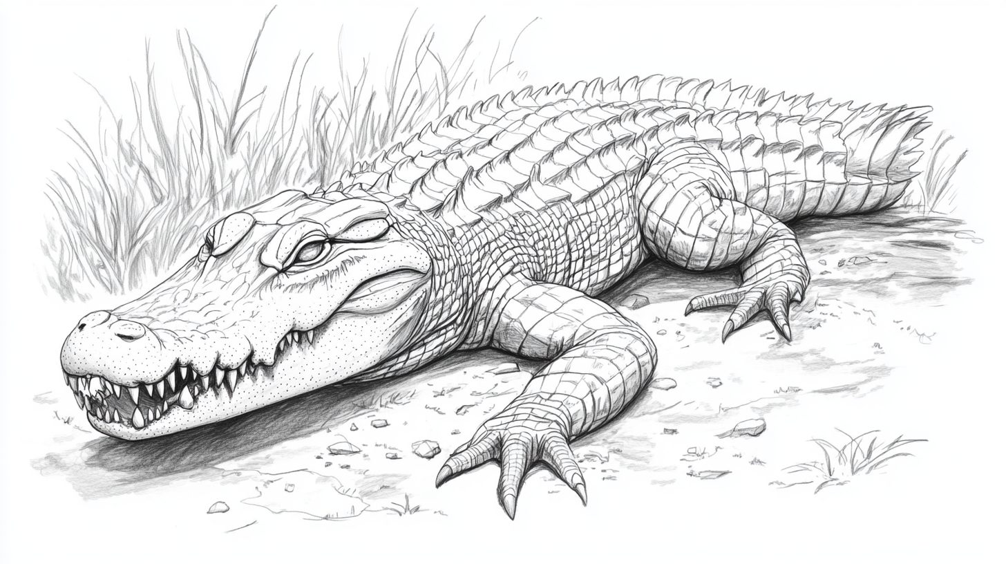 Alligator_Basking_in_The_Sun