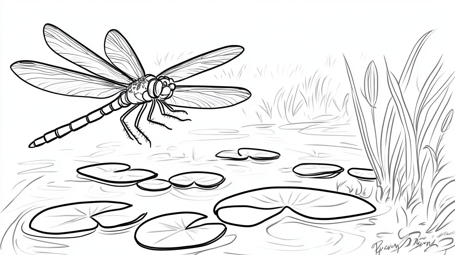 Dragonfly_Hovering_Over_a_Pond