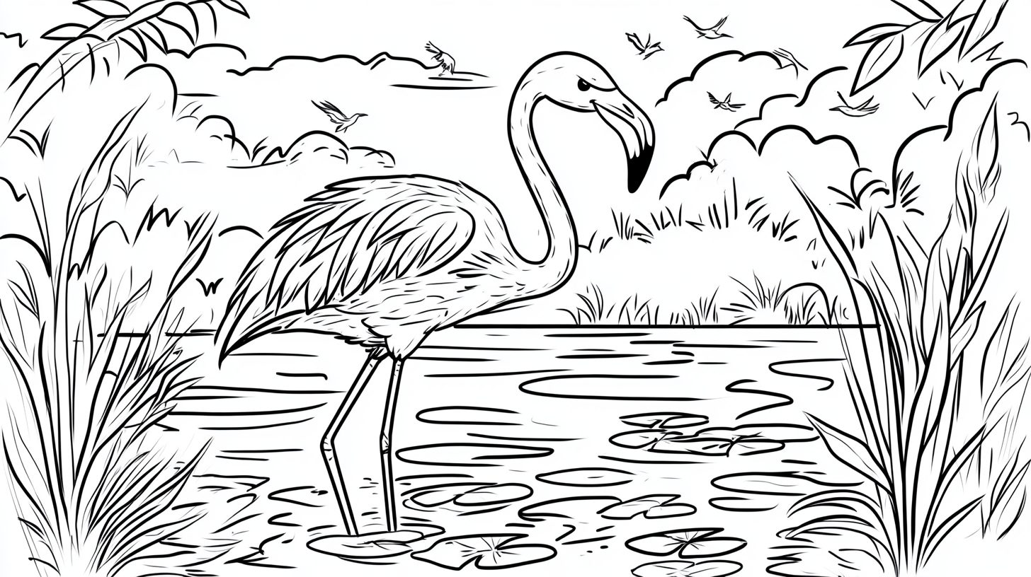 Flamingo_Standing_in_A_Lagoon