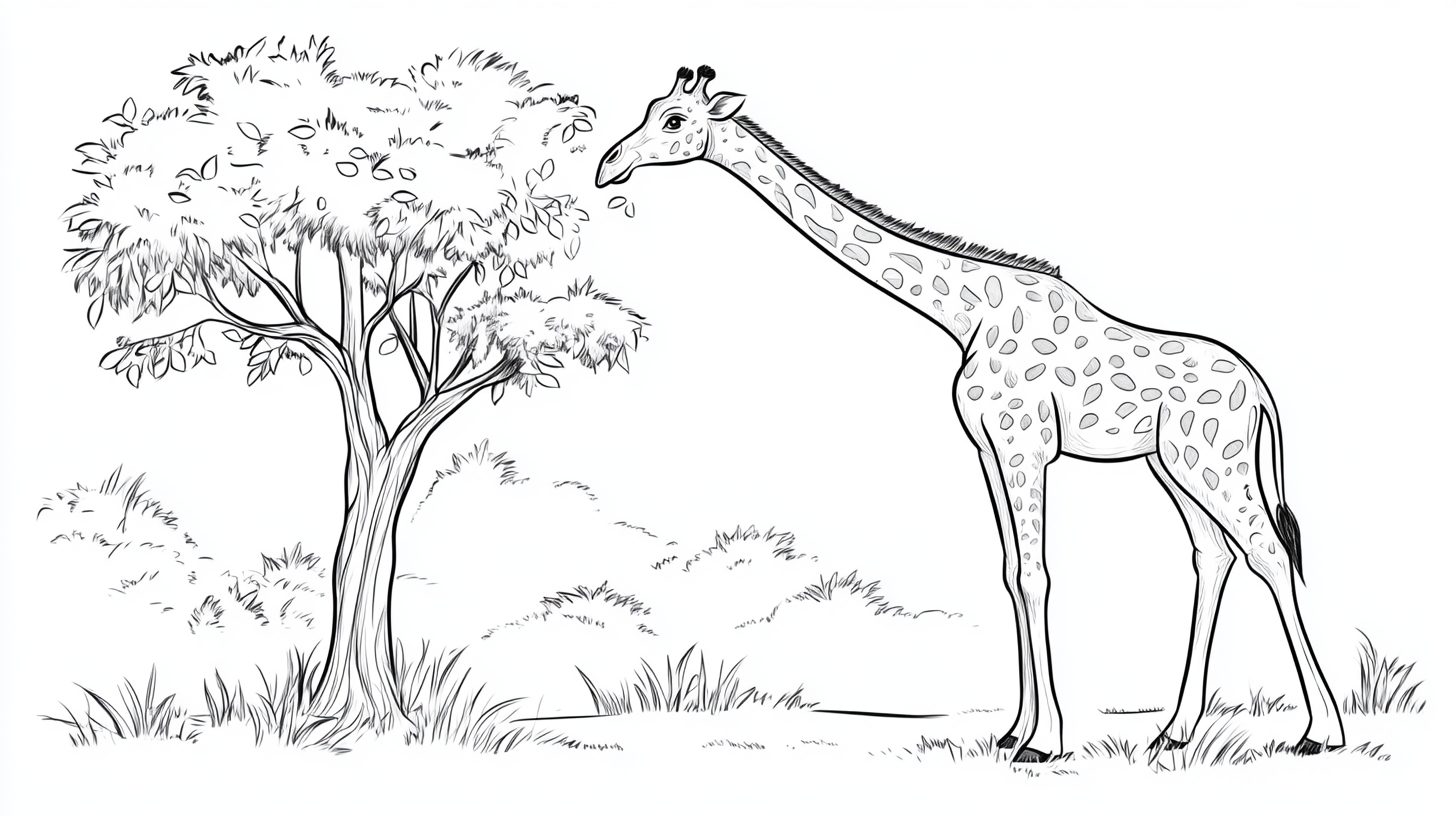 Giraffe_Eating_Leaves_from_A_Tall_Tree