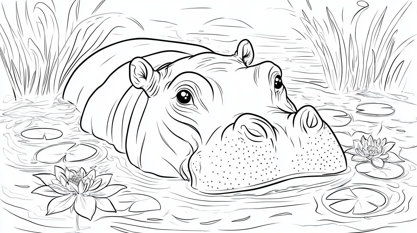 Hippopotamus_Submerged_in_Water