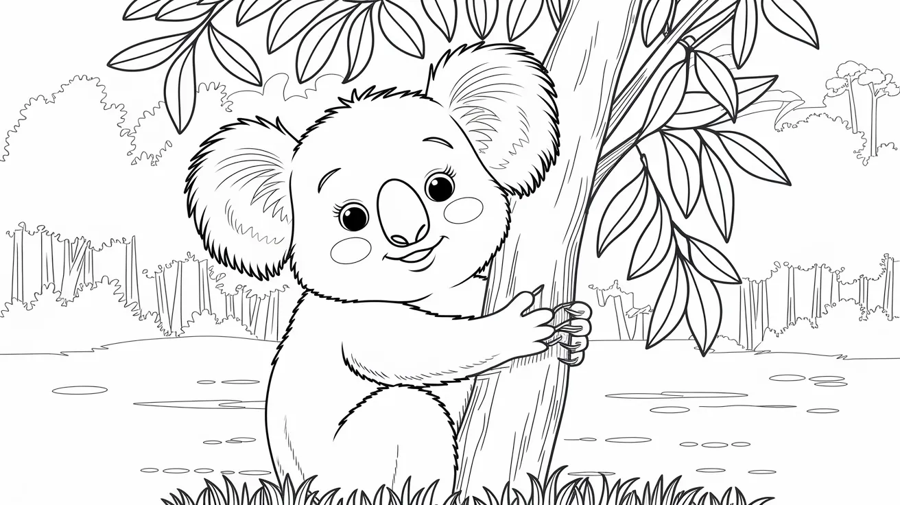 Koala_Hugging_a_Eucalyptus_Tree