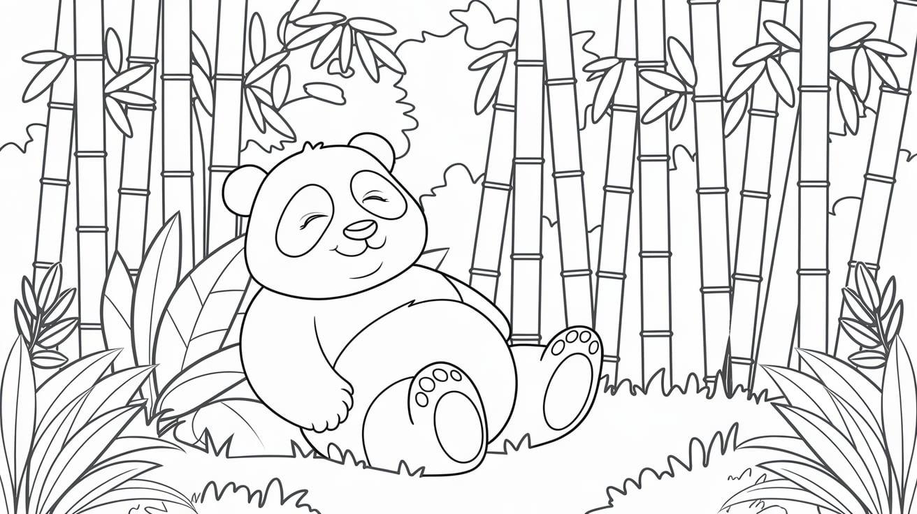 Panda_Resting_in_A_Bamboo_Forest