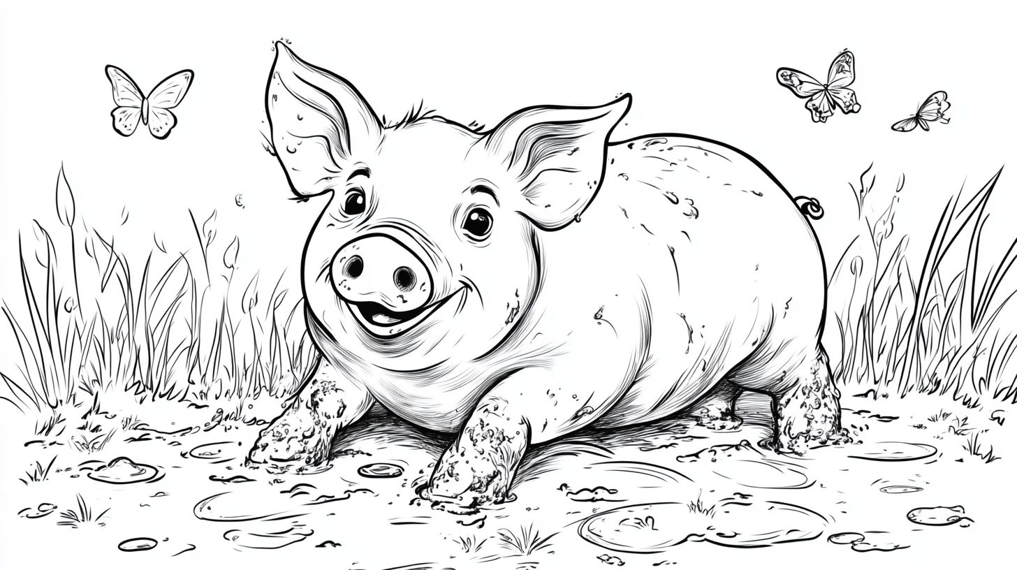 Pig_Rolling_in_The_Mud