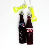Vintage Cola Bottle & Opener Charm Pendant