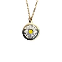 Gold Daisy Charm Necklace