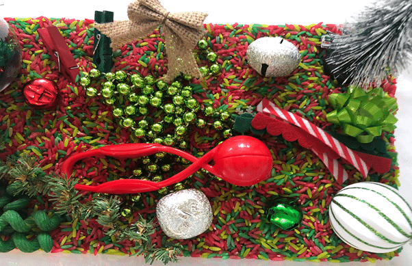 Christmas-themed Sensory Bin