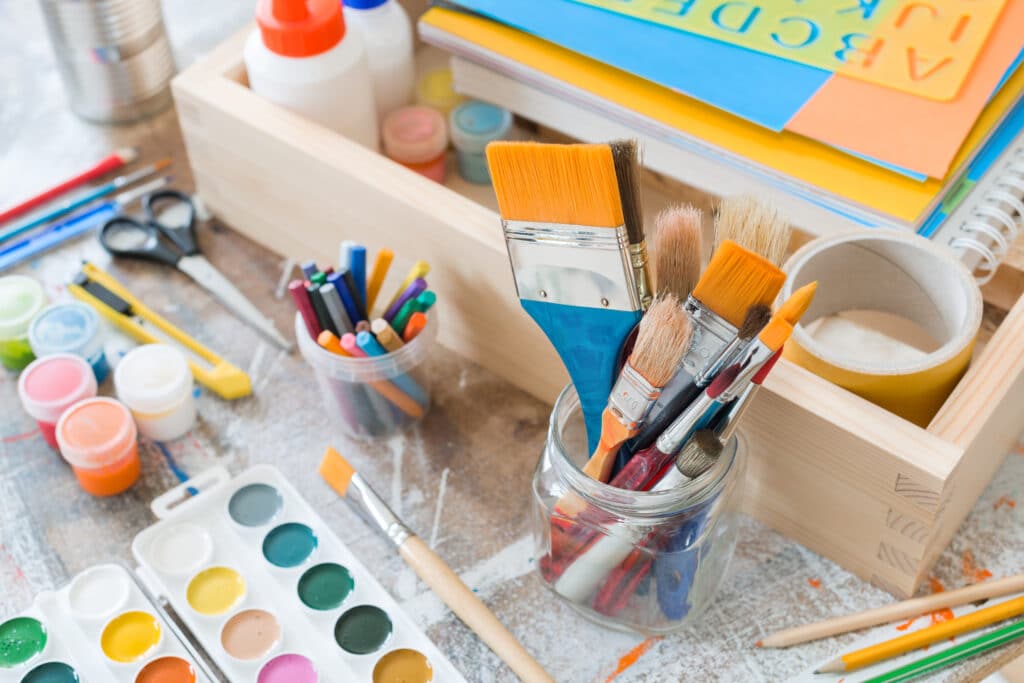 Create a Paint Station for Your 2-Year-Olds