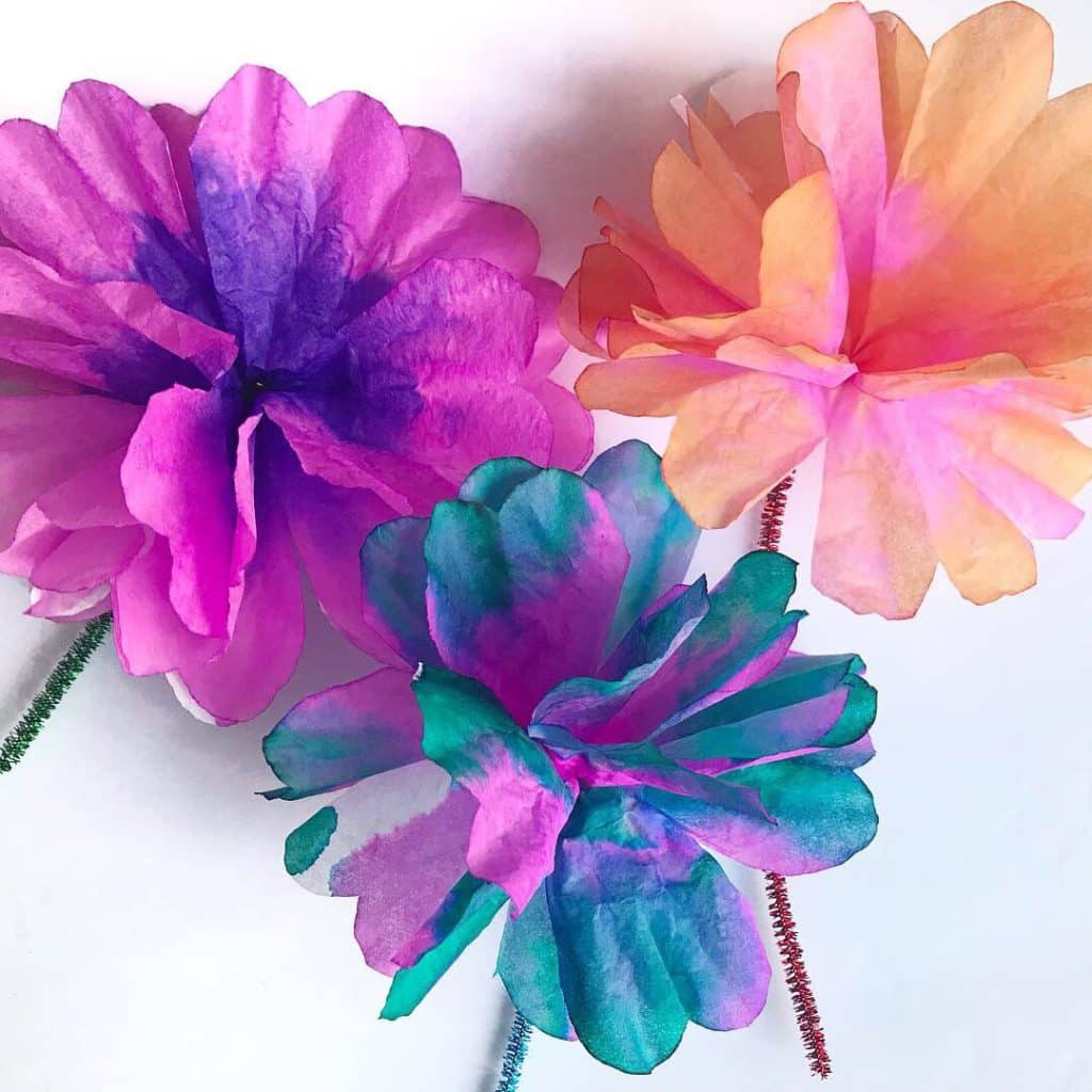 Pipe Cleaner 3D Water Color Flowers