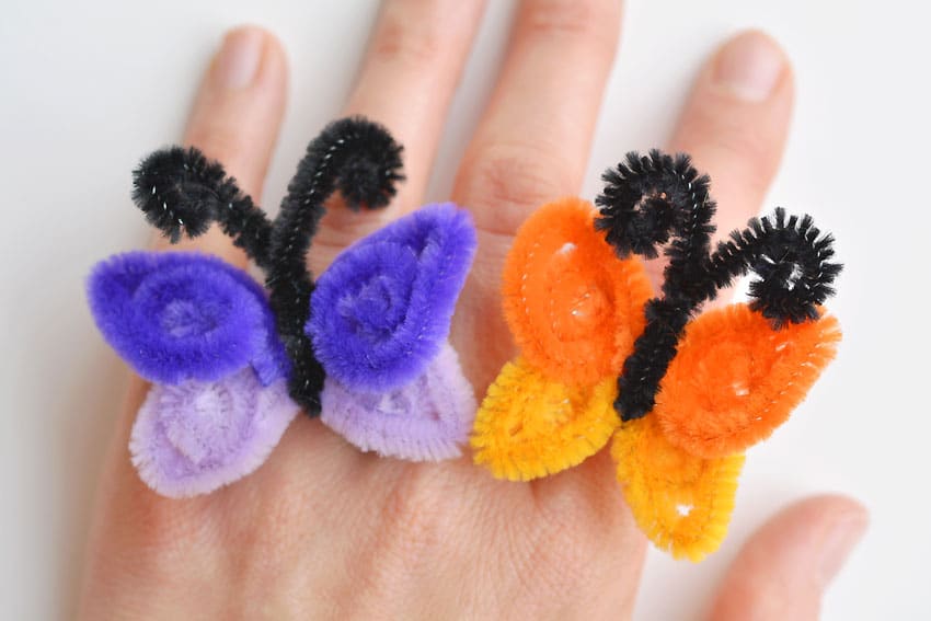Pipe Cleaner Butterfly Ring