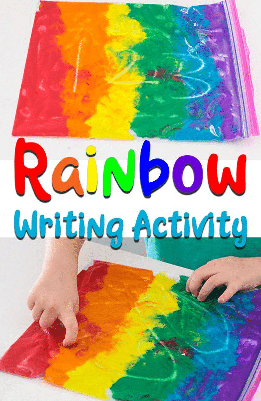 Rainbow Sensory Writing for Touch and Sight