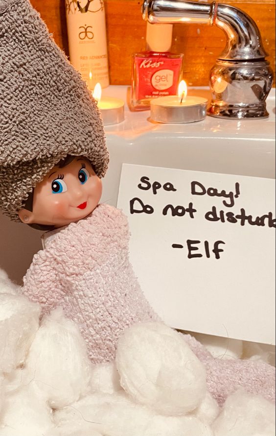 Spa Day for Elf on a Shelf