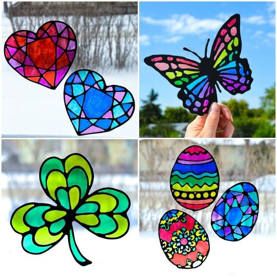 Suncatchers with Stain Glass Paint