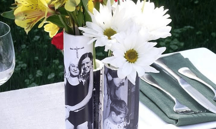 Photo Vase from PVC Pipes