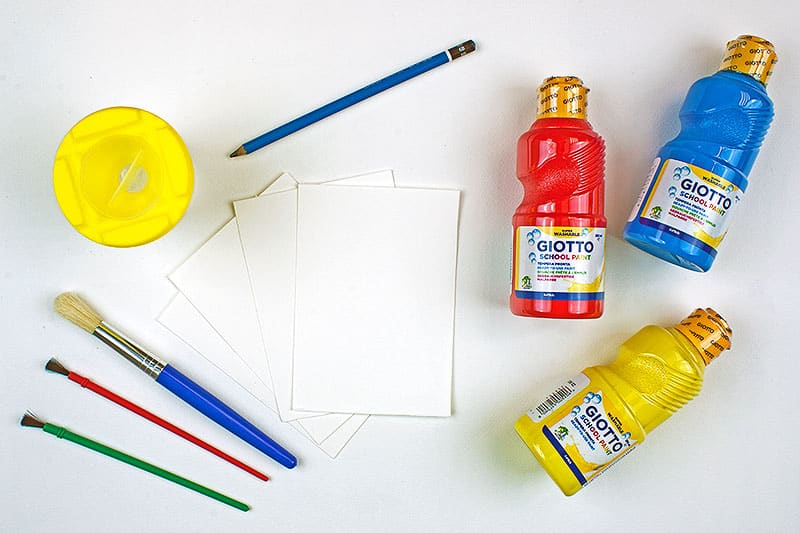 Materials Required for Finger Painting