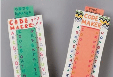 Code maker bookmarks for kids - Secret Code Treasure Hunt