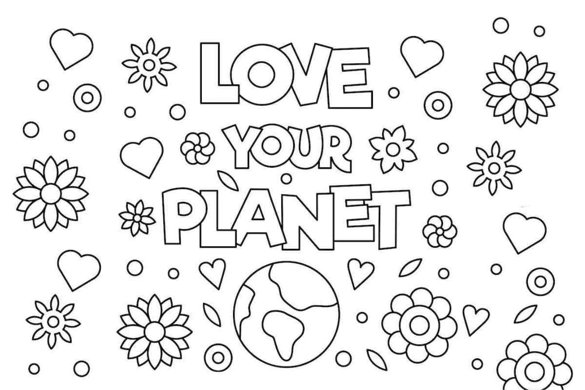 Work on An Earth Day Coloring Page