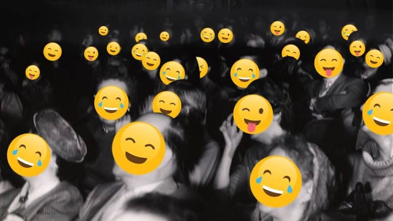 laughing emoji put on peoples faces