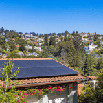 solar panels on top of the home
