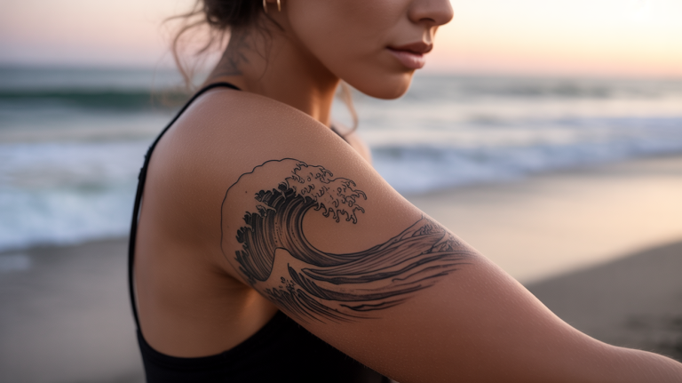 The Meaning Behind Wave Tattoos Explained