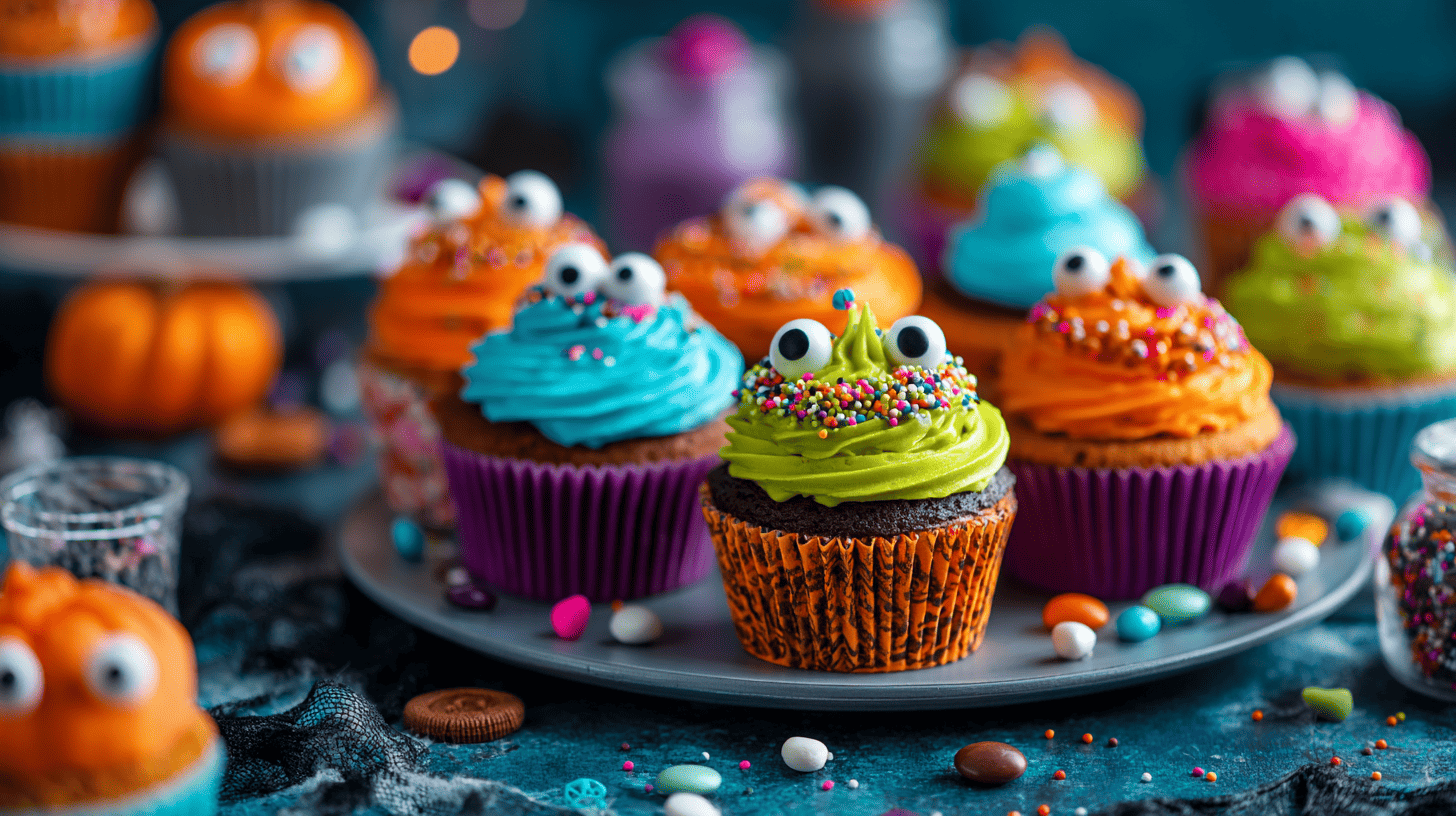 Monster Cupcakes Halloween Dessert