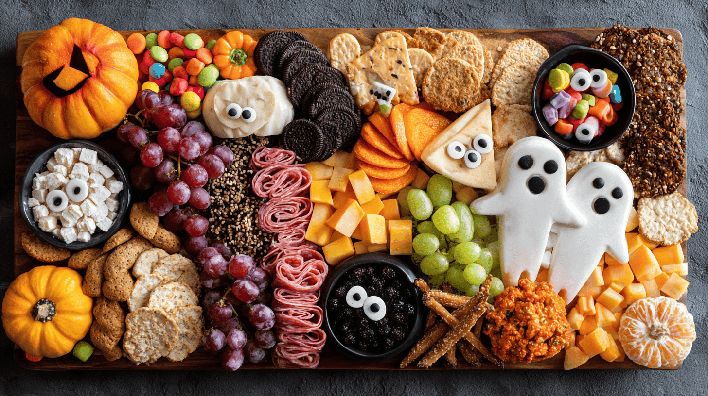 Spooky Charcuterie Board Halloween Snack