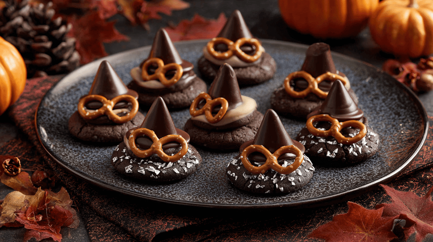 Witch Hat Pretzels Halloween Treat